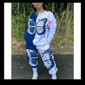 Women's 2PC Butterfly Jogging Set